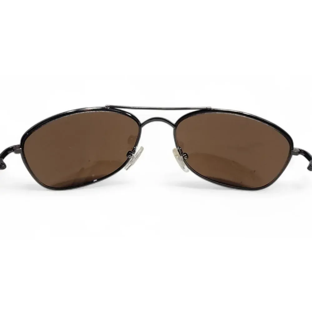 Zoom Sun Sport Metal Sunglasses 09077 Wrap Around Brown Aviators - Men's/Unisex